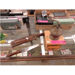 Vintage Coffee Bean Grinder & Carving Knife Set