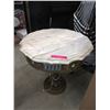 Image 1 : Marble Top Accent Table with Illuminated Base