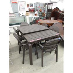 New Nardi Palma Patio Table with 6 Chairs & Leaf