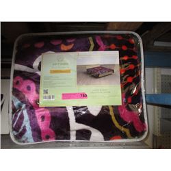 New Queen Size Multi Colour Sherpa Blanket