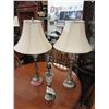 Image 1 : 3 Metal Table Lamps with 2 Shades