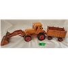 Image 1 : WOODEN TRACTOR WITH WAGON