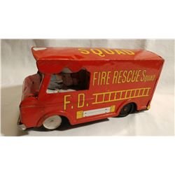 TIN, FRICTION FIRE TRUCK