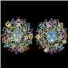Image 1 : Natural Opal & Multi Gemstone Earrings