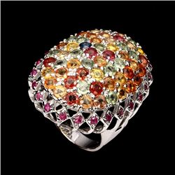 Natural Ruby & Fancy Sapphire 65 Carats Ring