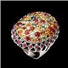Image 1 : Natural Ruby & Fancy Sapphire 65 Carats Ring