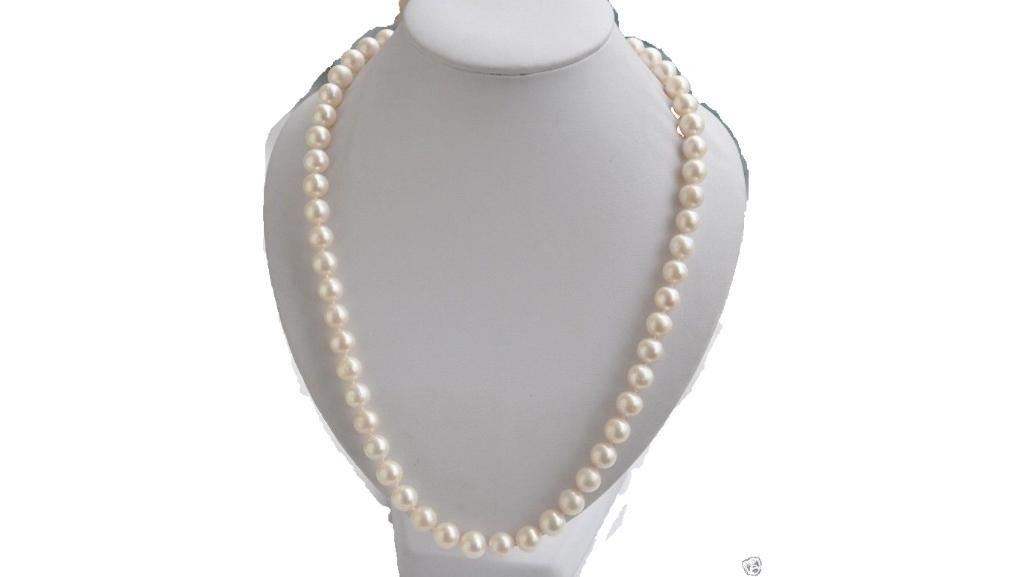 NEW 26/" 8-9mm Genuine white akoya pearl necklace
