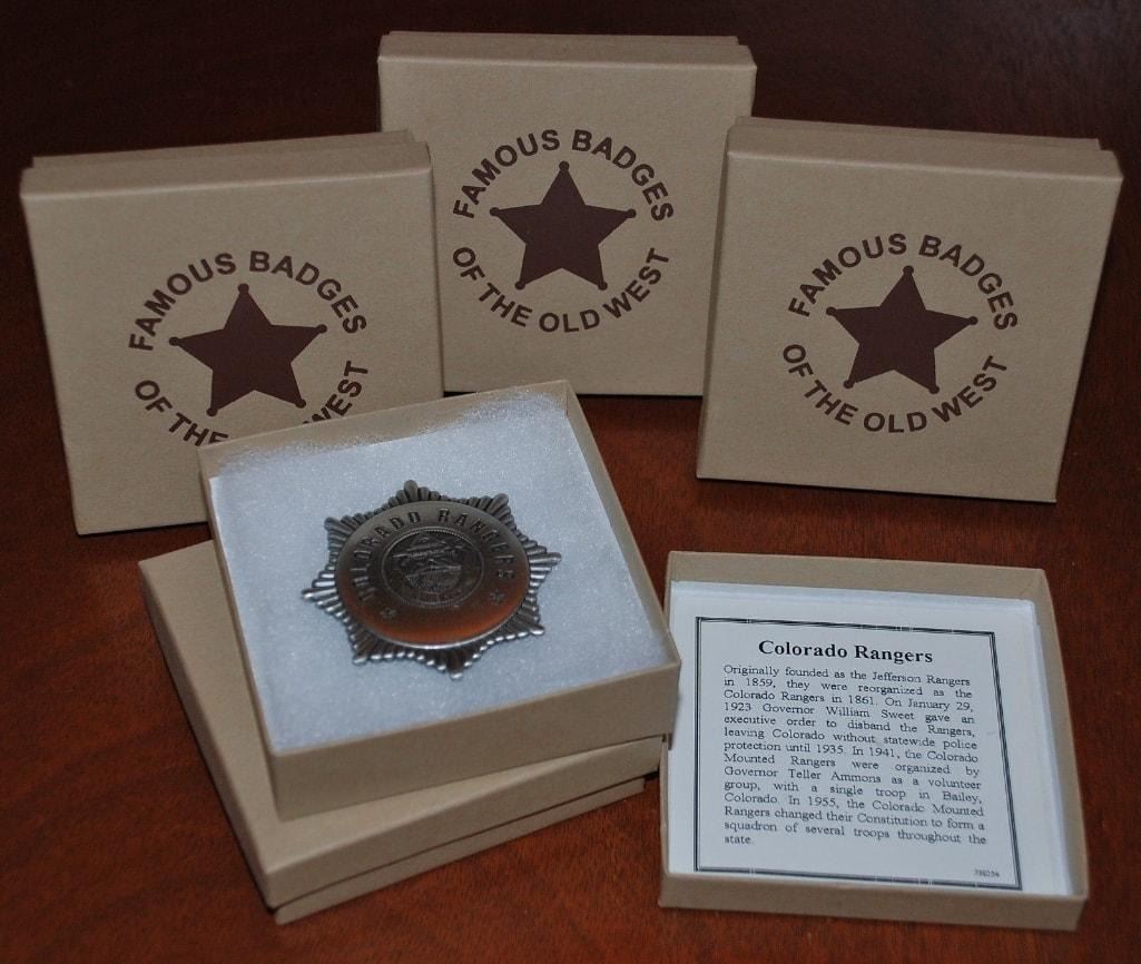 Badge: U.S.Marshal Deputy Lawman brass star Police Old West Oklahoma Terr.