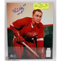 DETROIT RED WINGS RED KELLY HOF 69 SIGNED 8X10