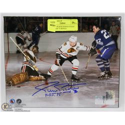 CHICAGO BLACK HAWKS PIERRE PILOTE HOF 75 SIGNED