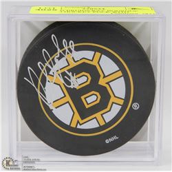 BOSTON BRUINS RAY BOURQUE SIGNED HOCKEY PUCK WITH