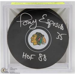 CHICAGO BLACK HAWKS TONY ESPOSITO HOF 88 SIGNED