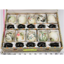 STONE EGGS WITH ITS OWN DISPLAYS IN GIFT BOX