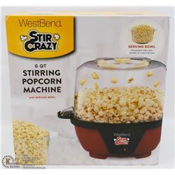 WESTBEND STIR CRAZY 5.7L POPCORN MACHINE