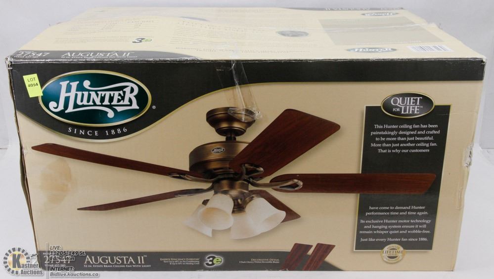 Hunter Augusta Ii 52 Estate Brass Ceiling Fan