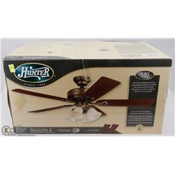 HUNTER AUGUSTA II 52" ESTATE BRASS CEILING FAN