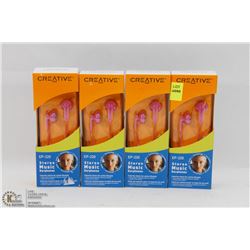 LOT OF 4 STEREO MUSIC EARBUD HEADPHONES