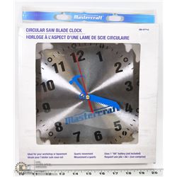 MASTERCRAFT CIRCULAR SAW BLADE CLOCK
