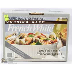 CORNING WARE FRENCH WHITE 2.8L CASSEROLE DISH