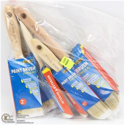 BAG OF ASSORTED SIZE PAINT BRUSHES