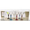 Image 1 : 6PC GEM ASSORTED COLORS CORDIAL GLASSES WITH COLOR