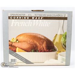 CORNINGWARE FRENCH WHITE OPEN ROASTER 4.5L