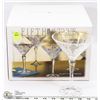 Image 1 : 4PC FIFTH AVENUE CRYSTAL MARTINI GLASS SET