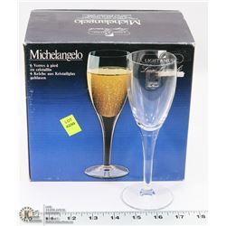 MICHELANGELO 6PC GLASS SET -BLOWN CRYSTAL