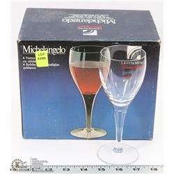 MICHELANGELO 6PC GLASS SET -BLOWN CRYSTAL