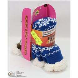 2PK LADIES COZY SLIPPER SOCKS