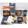 Image 1 : BOX OF ASSORTED ITEMS INCLUDING UNIVERSAL REMOTE,