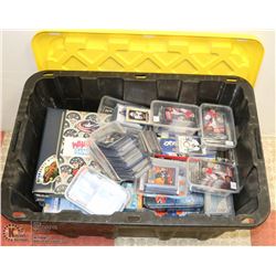 LARGE TOTE OF ASSORTED HOCKEY CARDS MEMORABILIA