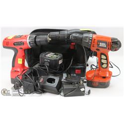 LOT OF THREE 14.4V DRILLS WITH BATTERIES & CHARGER