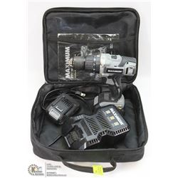 20V CORDLESS DRILL WITH 2 BATTERIES, CHARGER AND