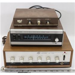 ESTATE BOX OF VINTAGE STEREO EQUIPMENT