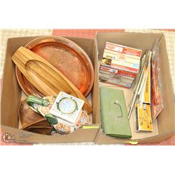 TWO BOXES OF ASSORTED ESTATE ITEMS