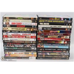 CONTAINER OF DVD'S INCL THE CROW, FULL METAL