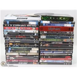 BOX OF ASSORTED DVD'S AND BLU RAYS INCL