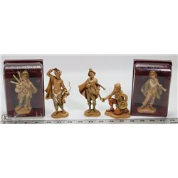 LOT OF 5 FONTANINI ITALY FIGURINES ( RETIRED)