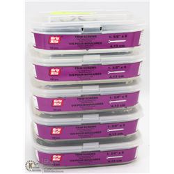 5 TUBS OF TRIM SCREWS 1-5/8" X 6