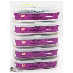 5 TUBS OF TRIM SCREWS 1-5/8" X 6