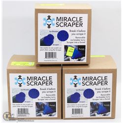 LOT OF 3 MIRACLE SCRAPERS