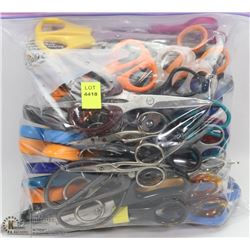 BAG OF ASSORTED SCISSORS