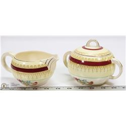 VINTAGE BUCKINGHAM IVORYWARE CREAM SUGAR SET
