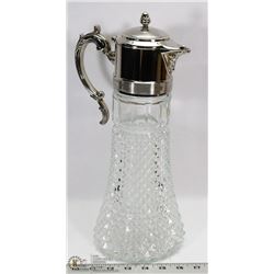 VINTAGE 14 INCH CRYSTAL SHERATONN DECANTER