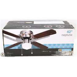 42" NEPTUNE CEILING FAN WITH LIGHT