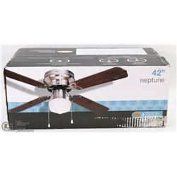 42" NEPTUNE CEILING FAN WITH LIGHT
