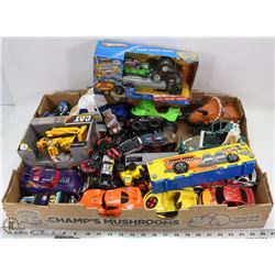 FLAT OF TOY CARS AND TRUCKS
