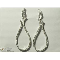 9) STERLING SILVER CUBIC ZIRCONIA EARRINGS