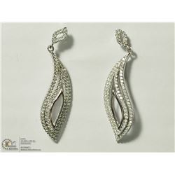 14) STERLING SILVER CZ EARRINGS & PENDANT SET